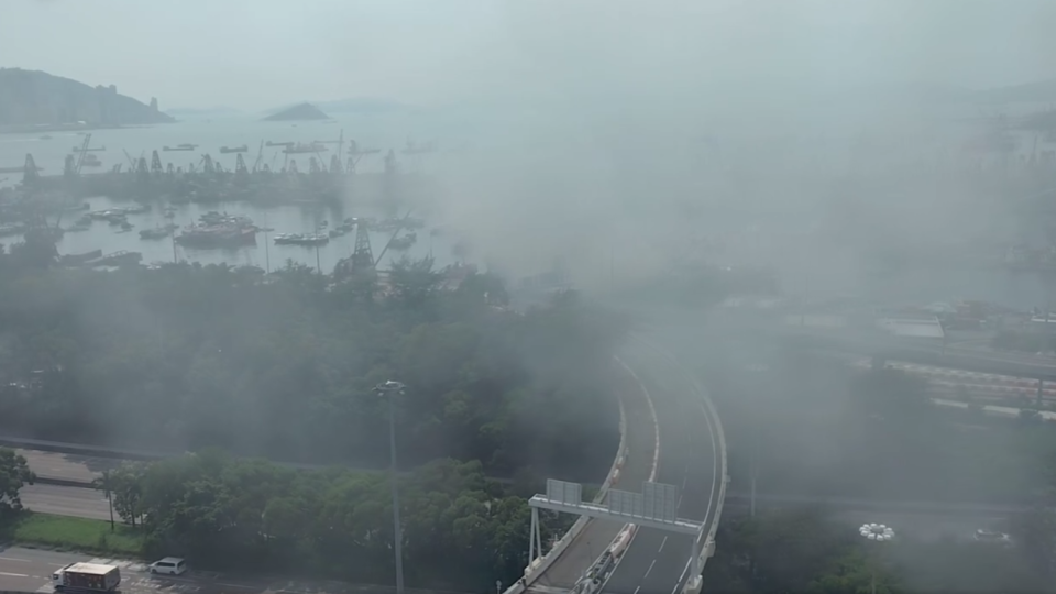 新油麻地避風塘發生火警 冒出大量濃煙遠處清晰可見